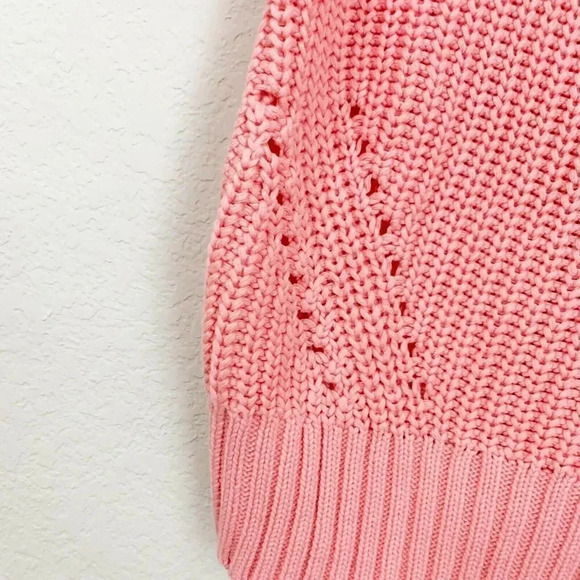 LUCKY BRAND Size XS Pleated Short-sleeve Sweater In Pink New!! - Picture 7 of 8